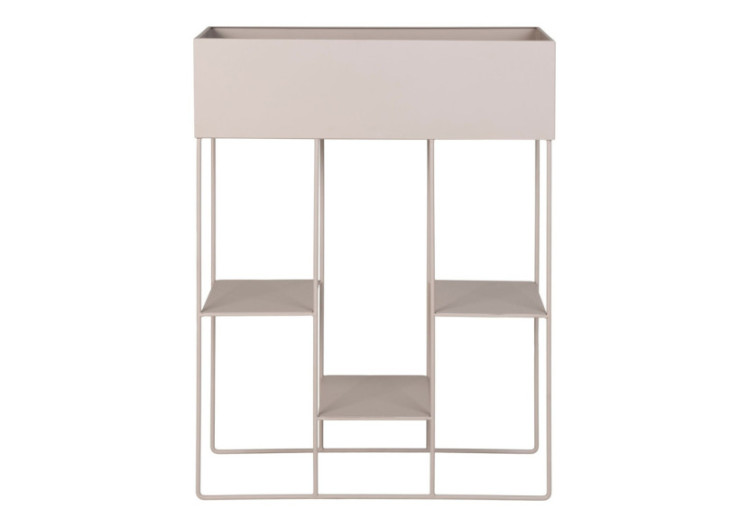 Bac à Fleurs Rabo - Acier, 3 étagères, sable, 25x60x80 cm - 9201010 - House Nordic