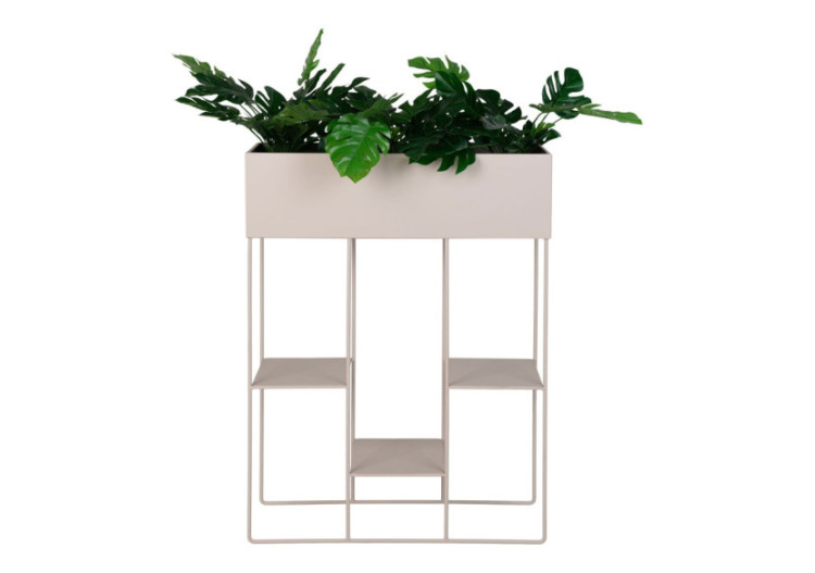 Bac à Fleurs Rabo - Acier, 3 étagères, sable, 25x60x80 cm - 9201010 - House Nordic 2