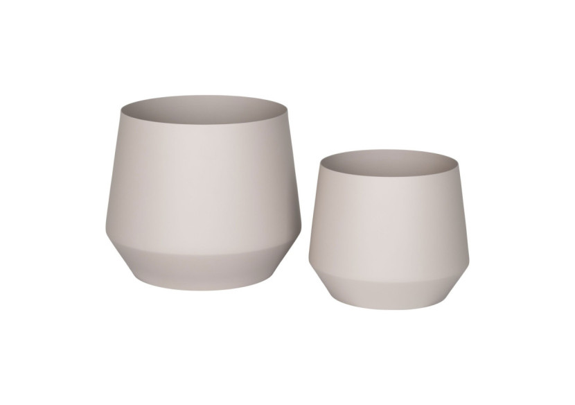 Pot de Fleurs Trofa - Acier, sable, ensemble de 2 - 9201015 - House Nordic