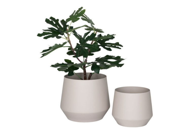 Pot de Fleurs Trofa - Acier, sable, ensemble de 2 - 9201015 - House Nordic 2