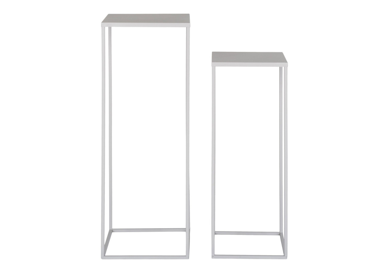 Support à Fleurs Beja - Acier, gris cool, ensemble de 2 - 9201025 - House Nordic