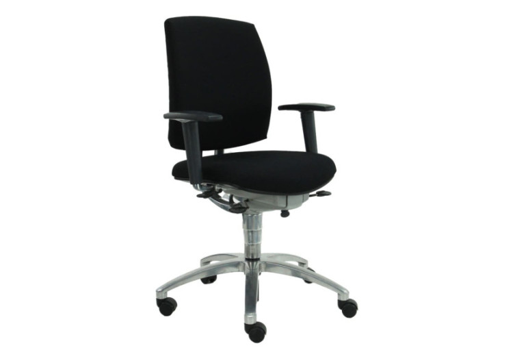 Fauteuil de Bureau Drabert Entrada - Noir et Chrome, Réglable et Confortable - R_DBRT_EN_CHR_ZWB - Refurbished