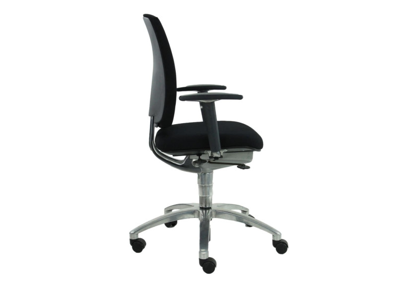 Fauteuil de Bureau Drabert Entrada - Noir et Chrome, Réglable et Confortable - R_DBRT_EN_CHR_ZWB - Refurbished