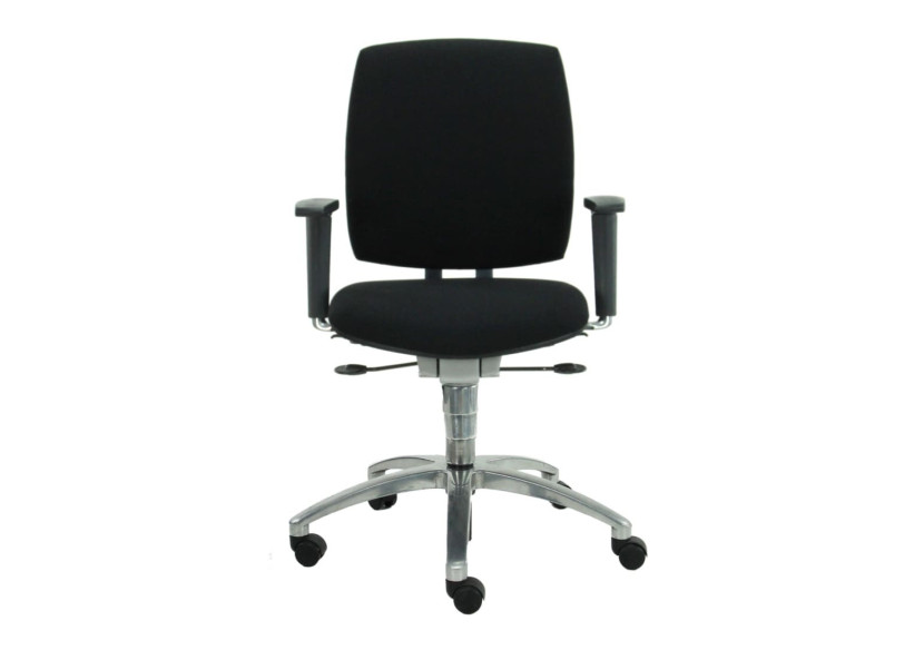 Fauteuil de Bureau Drabert Entrada - Noir et Chrome, Réglable et Confortable - R_DBRT_EN_CHR_ZWB - Refurbished