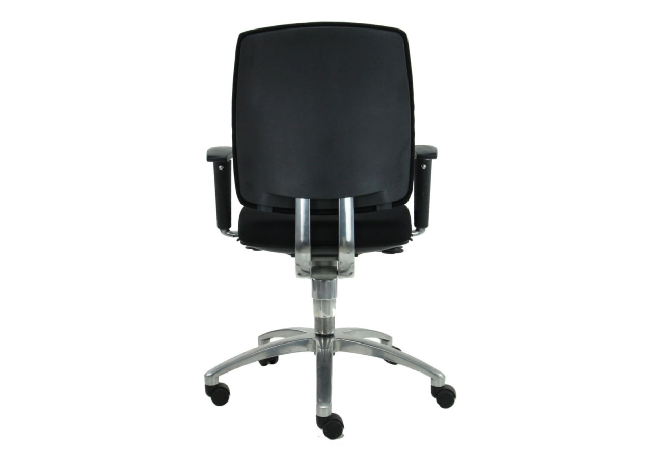 Fauteuil de Bureau Drabert Entrada - Noir et Chrome, Réglable et Confortable - R_DBRT_EN_CHR_ZWB - Refurbished