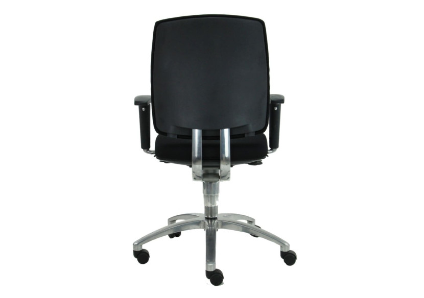 Fauteuil de Bureau Drabert Entrada - Noir et Chrome, Réglable et Confortable - R_DBRT_EN_CHR_ZWB - Refurbished