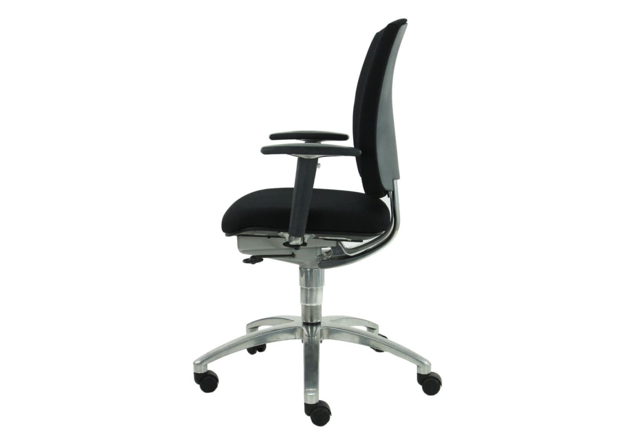 Fauteuil de Bureau Drabert Entrada - Noir et Chrome, Réglable et Confortable - R_DBRT_EN_CHR_ZWB - Refurbished