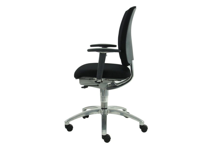 Fauteuil de Bureau Drabert Entrada - Noir et Chrome, Réglable et Confortable - R_DBRT_EN_CHR_ZWB - Refurbished