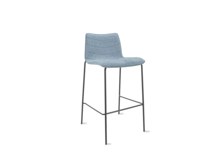 Tabouret Workliving Verona - Wolvilt Fenice 351 bleu doux, hauteur 75 cm - 107924C - Workliving