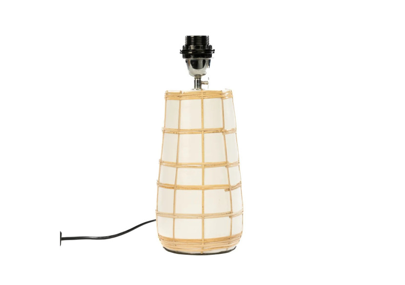 Lampe de Table Molokai - Style Boho, Blanc Naturel - JABR097WN - Bazar Bizar Lampe de Table Molokai - Style Boho, Blanc Naturel - JABR097WN - Bazar Bizar