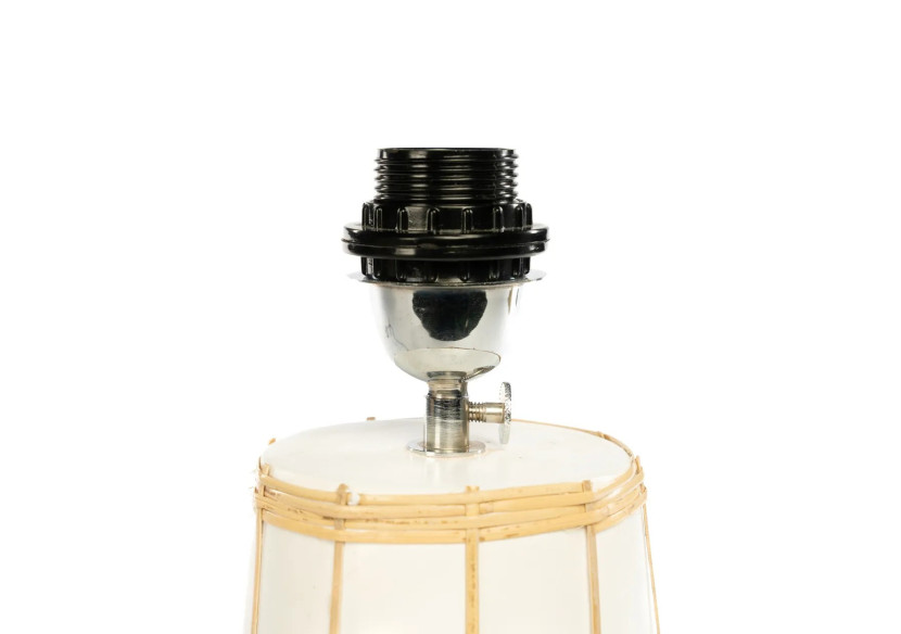 Lampe de Table Molokai - Style Boho, Blanc Naturel - JABR097WN - Bazar Bizar Lampe de Table Molokai - Style Boho, Blanc Naturel - JABR097WN - Bazar Bizar