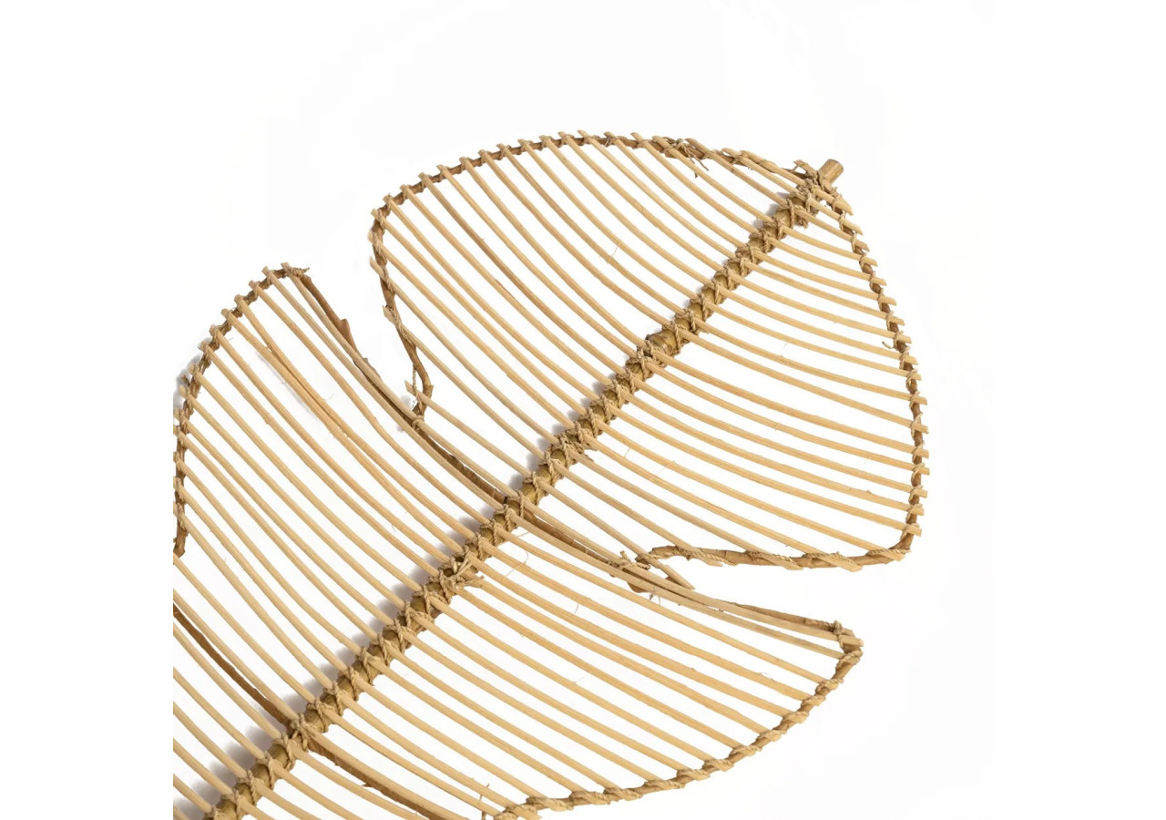 Feuille Monstera en rotin - Naturelle - JARE010N - Bazar Bizar
