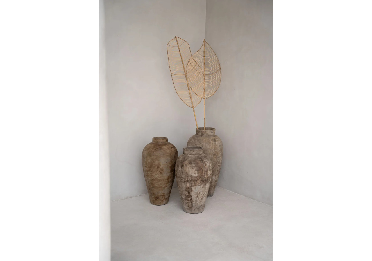Vase Elliptique en Rotin - Naturel - JARE011N - Bazar Bizar