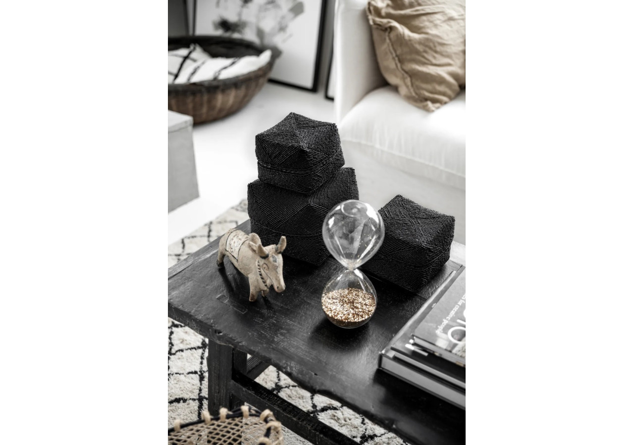 Panier Perlé - Noir - Petit - BA001B-S - Bazar Bizar