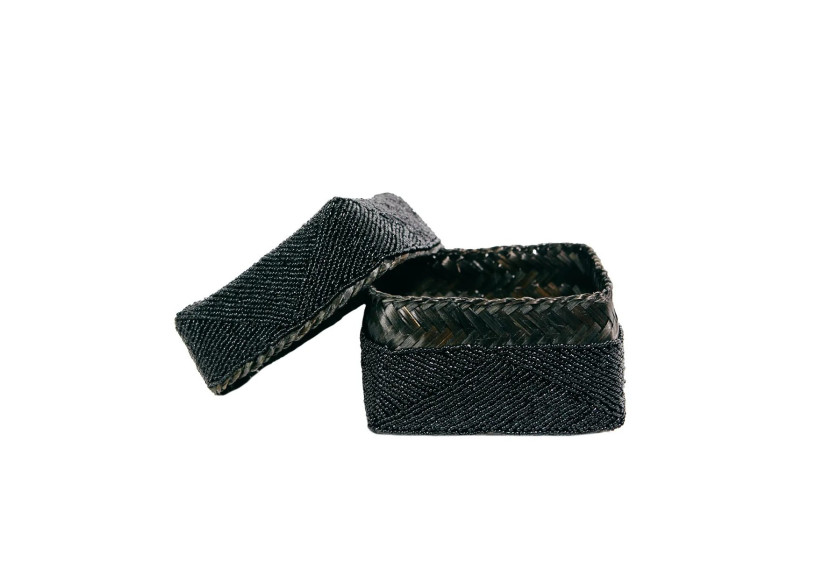 Panier Perlé - Noir - Petit - BA001B-S - Bazar Bizar