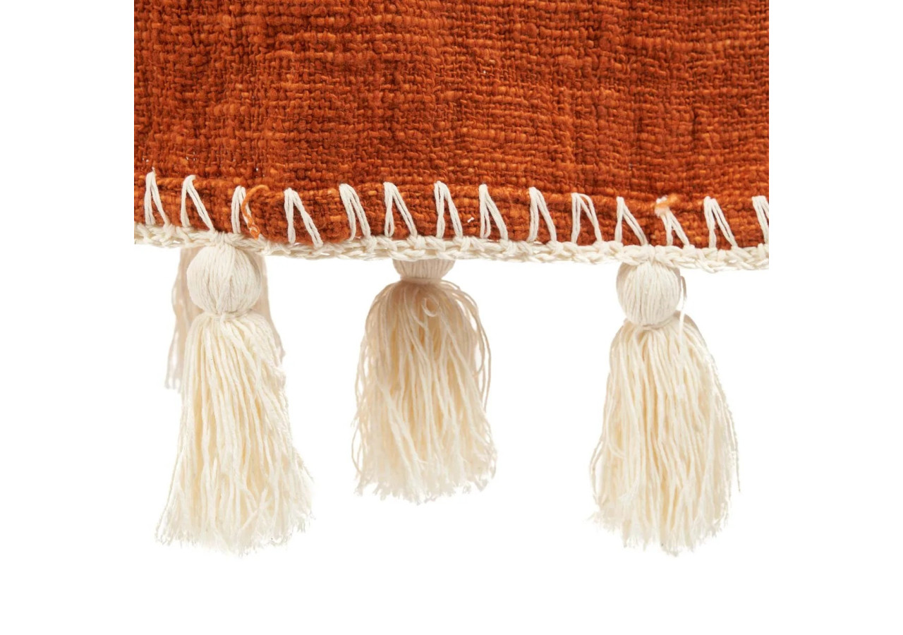 Plaid Stitch - Couleur terracotta vibrante - BARI017T - Bazar Bizar