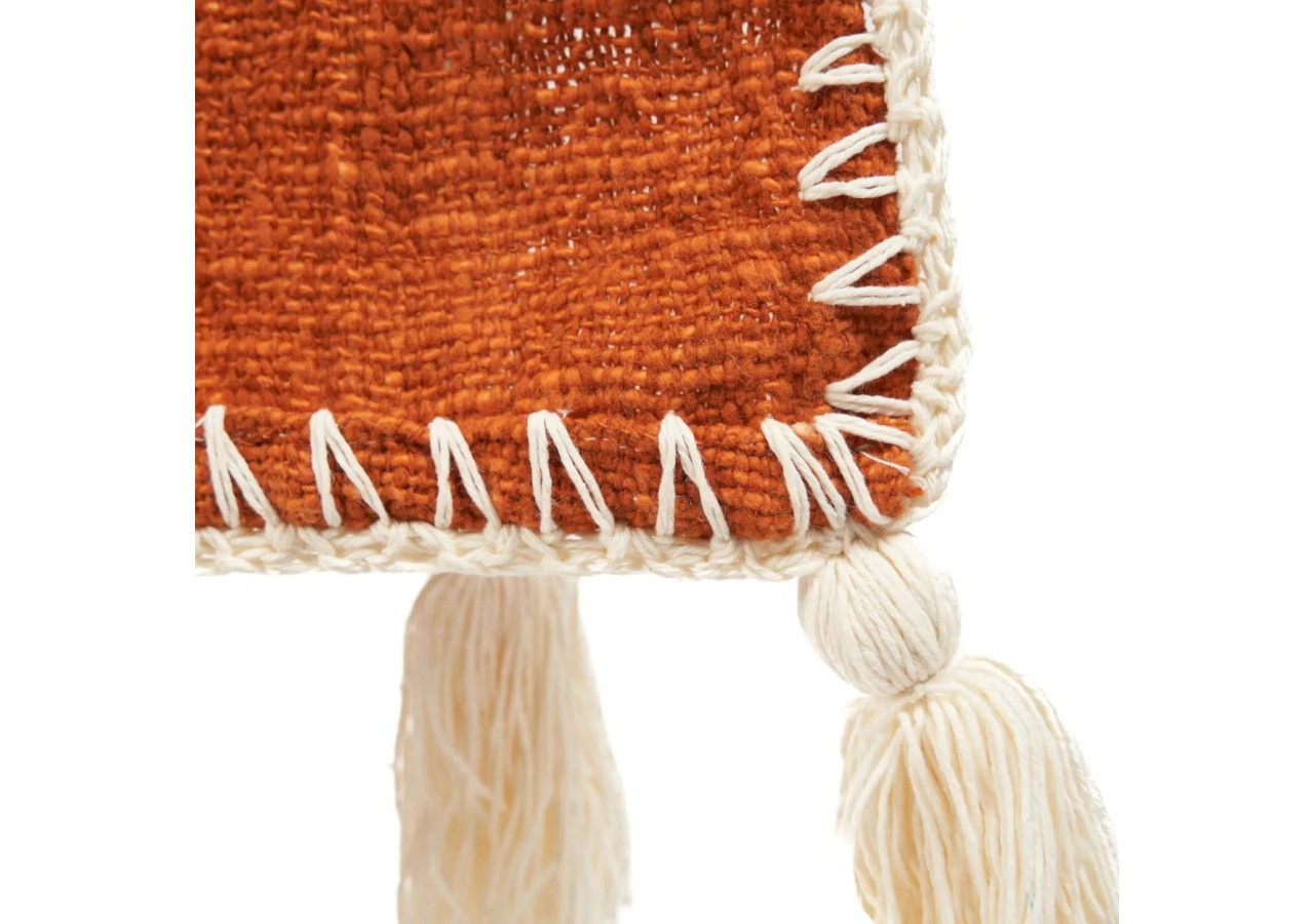 Plaid Stitch - Couleur terracotta vibrante - BARI017T - Bazar Bizar