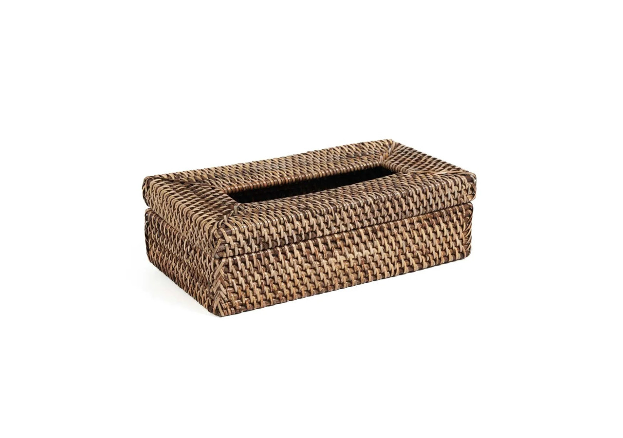 Boîte à Mouchoirs en Rotin Classique - Teinte naturelle marron - BAGE012NBr - Bazar Bizar