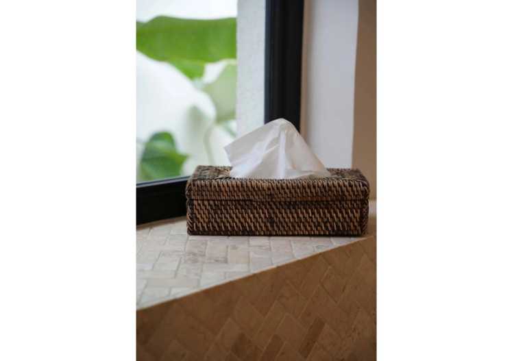 Boîte à Mouchoirs en Rotin Classique - Teinte naturelle marron - BAGE012NBr - Bazar Bizar 2