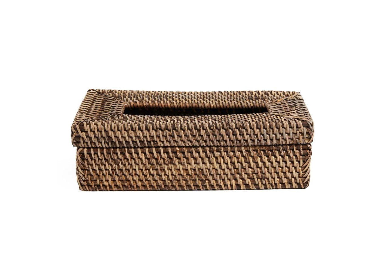Boîte à Mouchoirs en Rotin Classique - Teinte naturelle marron - BAGE012NBr - Bazar Bizar