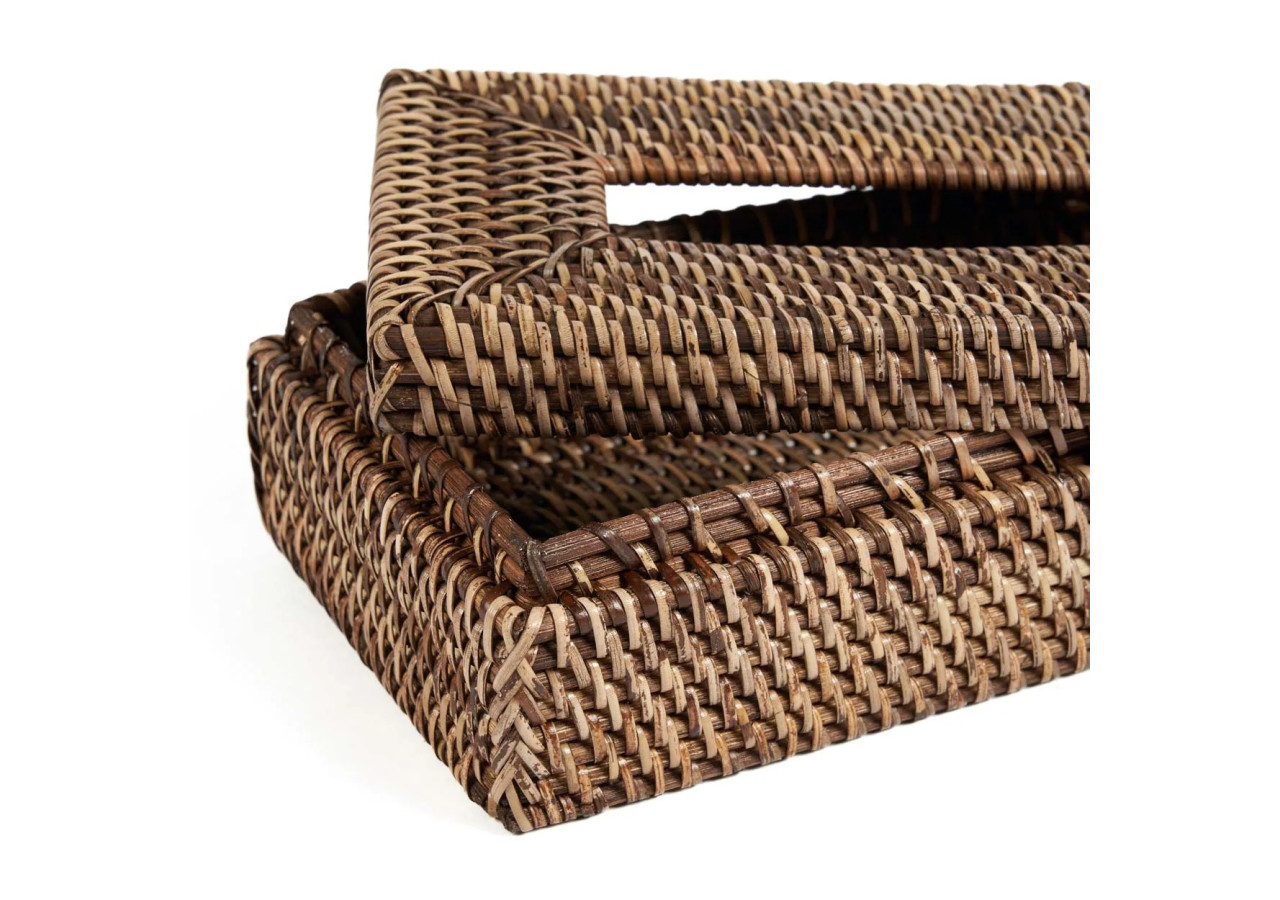 Boîte à Mouchoirs en Rotin Classique - Teinte naturelle marron - BAGE012NBr - Bazar Bizar
