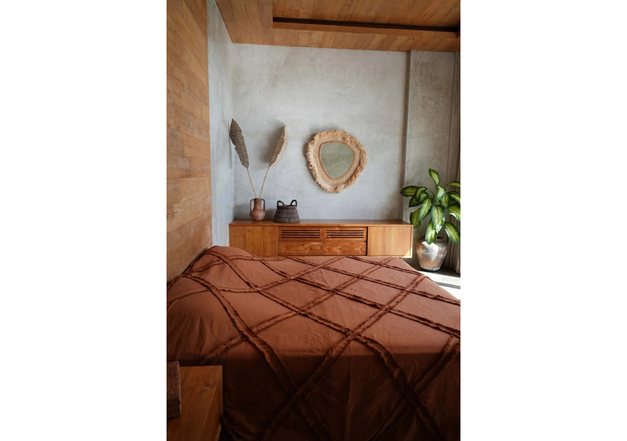 Plaid Berbère - Couleur terracotta chaleureuse - BARI016T - Bazar Bizar