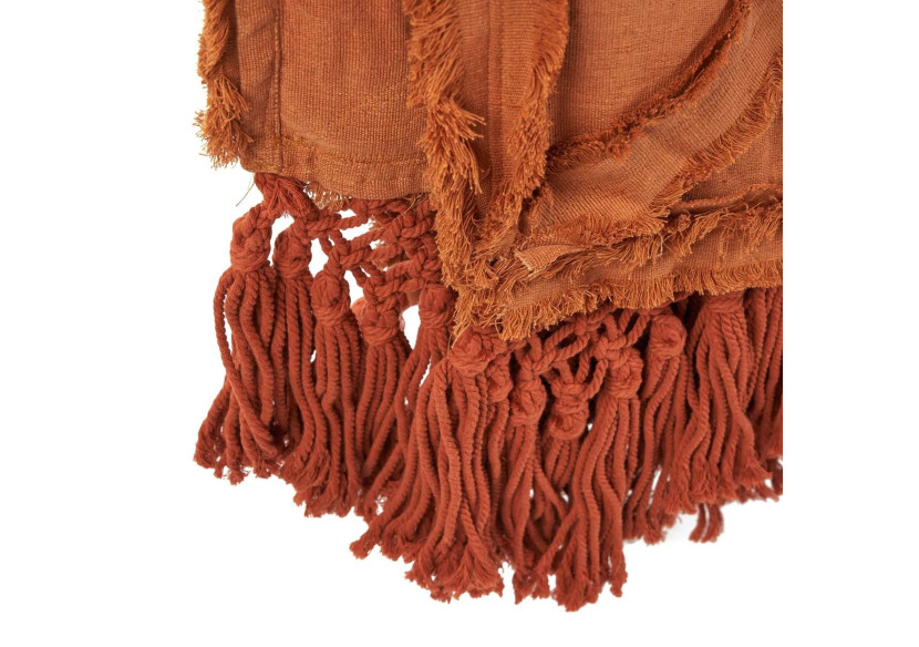 Plaid Berbère - Couleur terracotta chaleureuse - BARI016T - Bazar Bizar