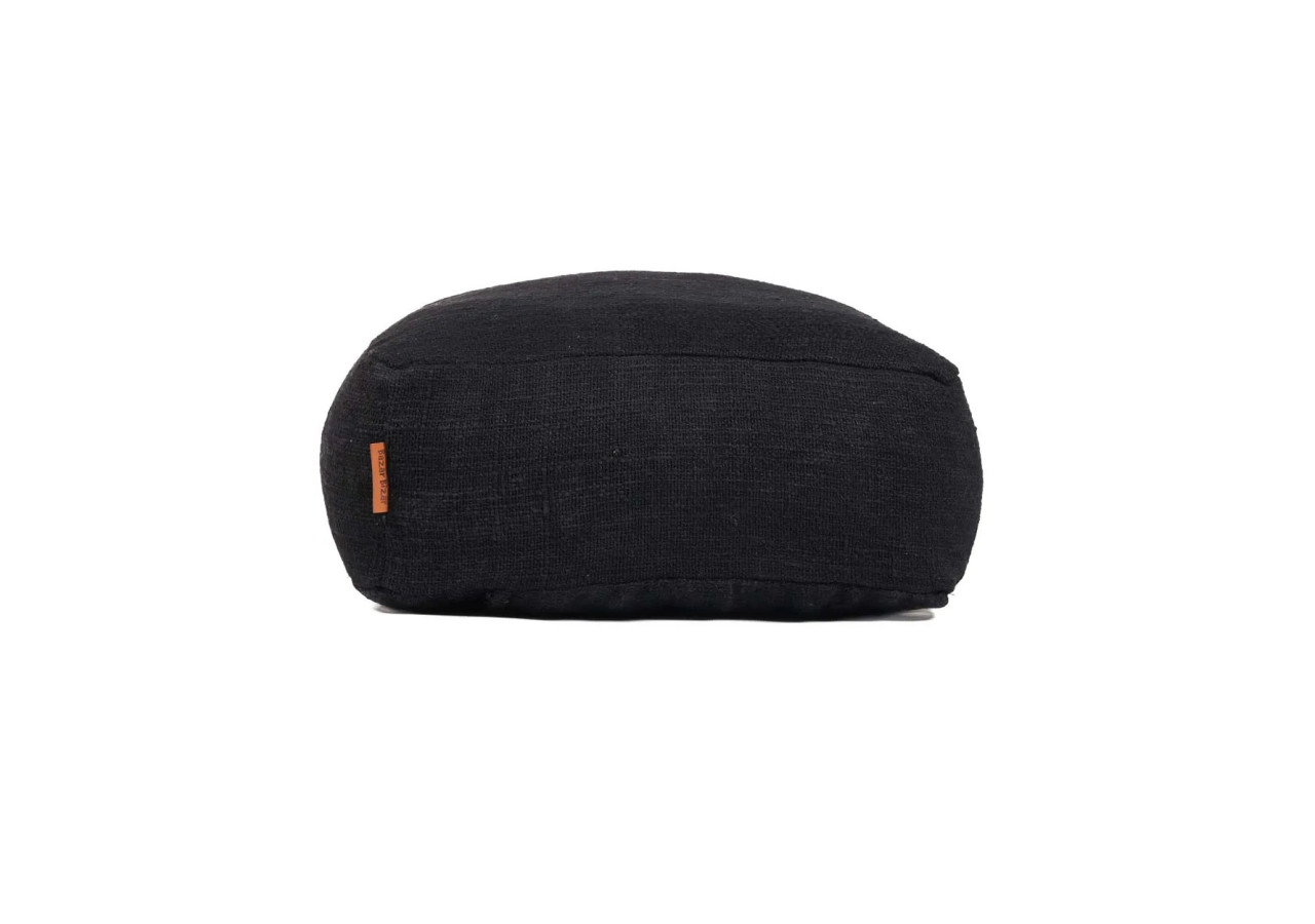 Pouf Confortable - Design compact en tissu noir - JADA002B - Bazar Bizar