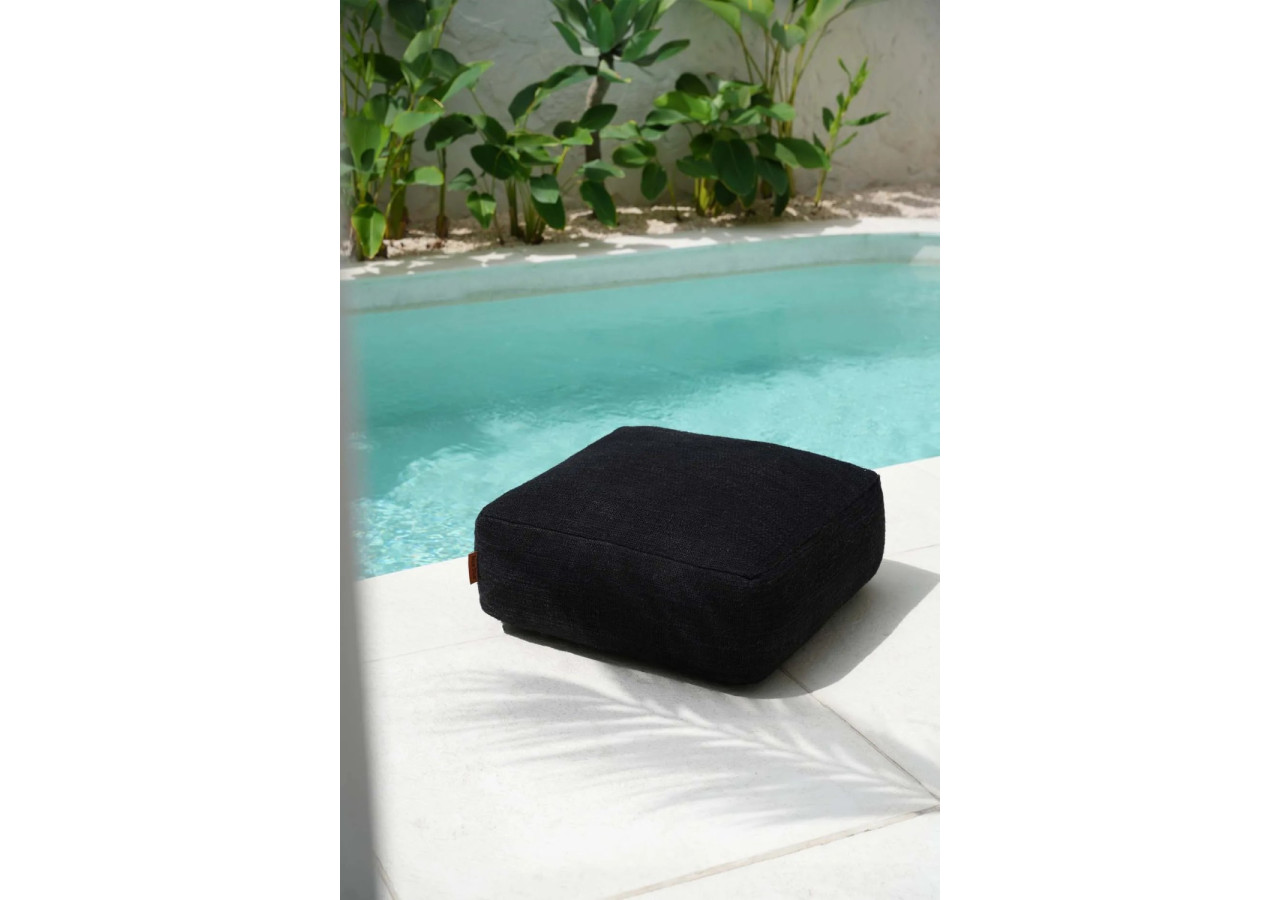 Pouf Confortable - Design compact en tissu noir - JADA002B - Bazar Bizar