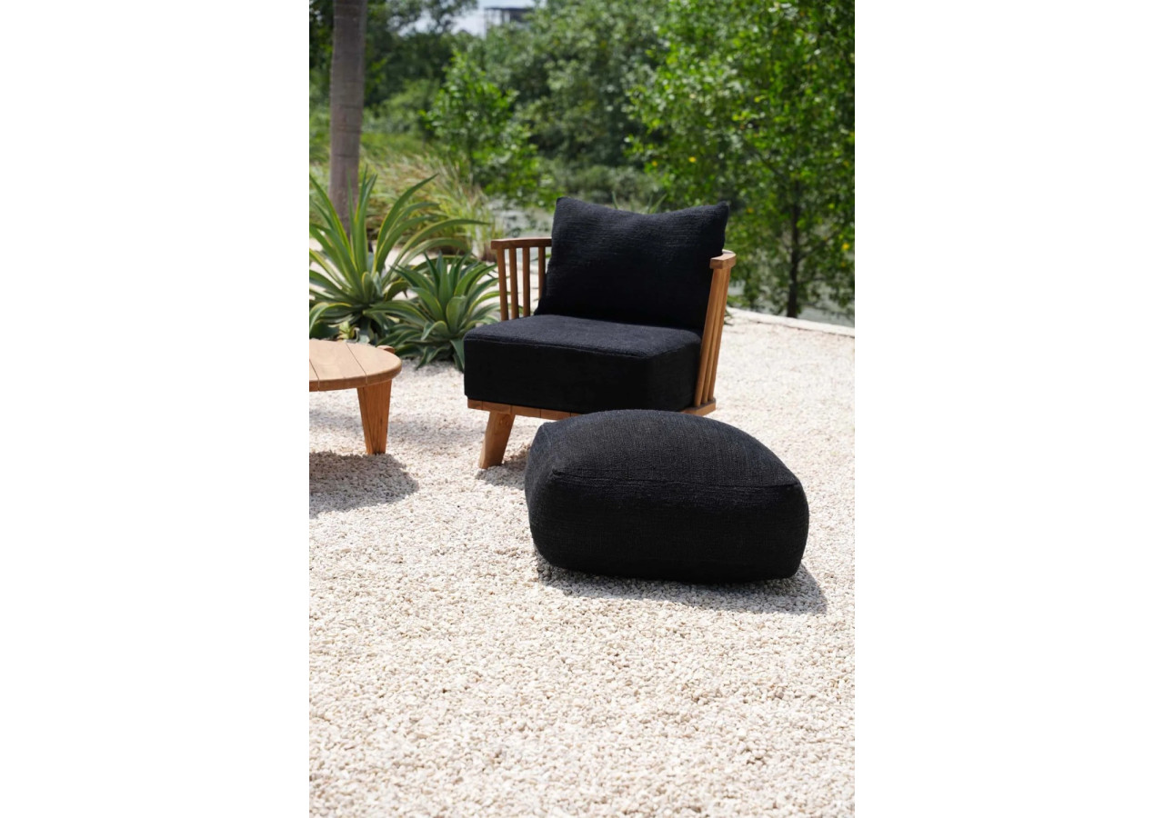 Pouf Confortable - Design compact en tissu noir - JADA002B - Bazar Bizar