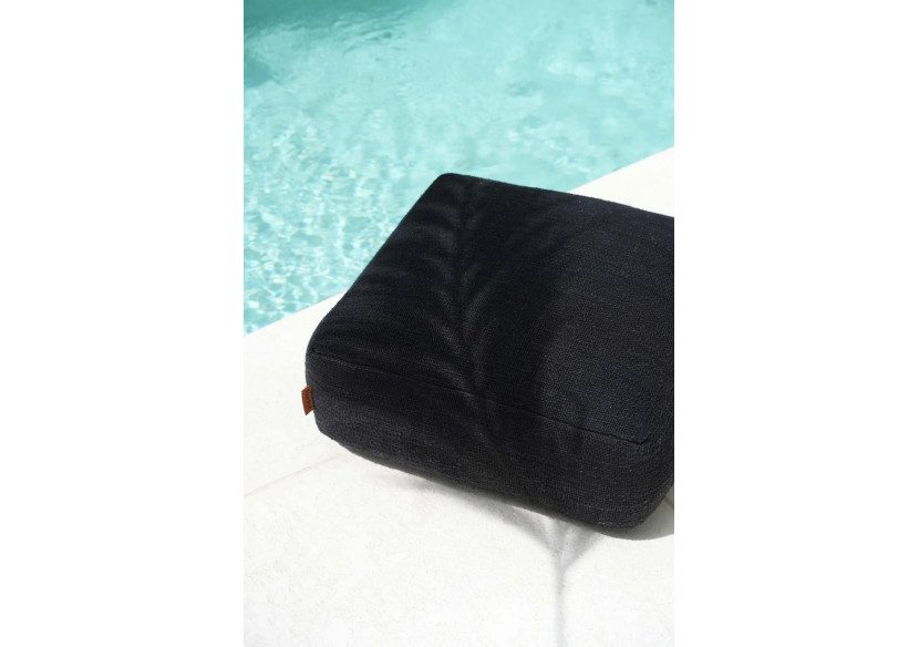 Pouf Confortable - Design compact en tissu noir - JADA002B - Bazar Bizar