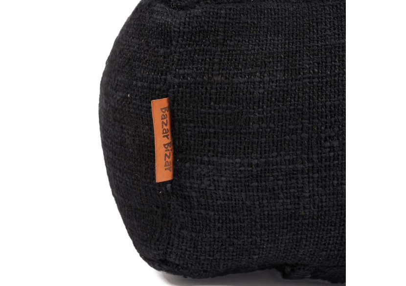 Pouf Confortable - Design compact en tissu noir - JADA002B - Bazar Bizar