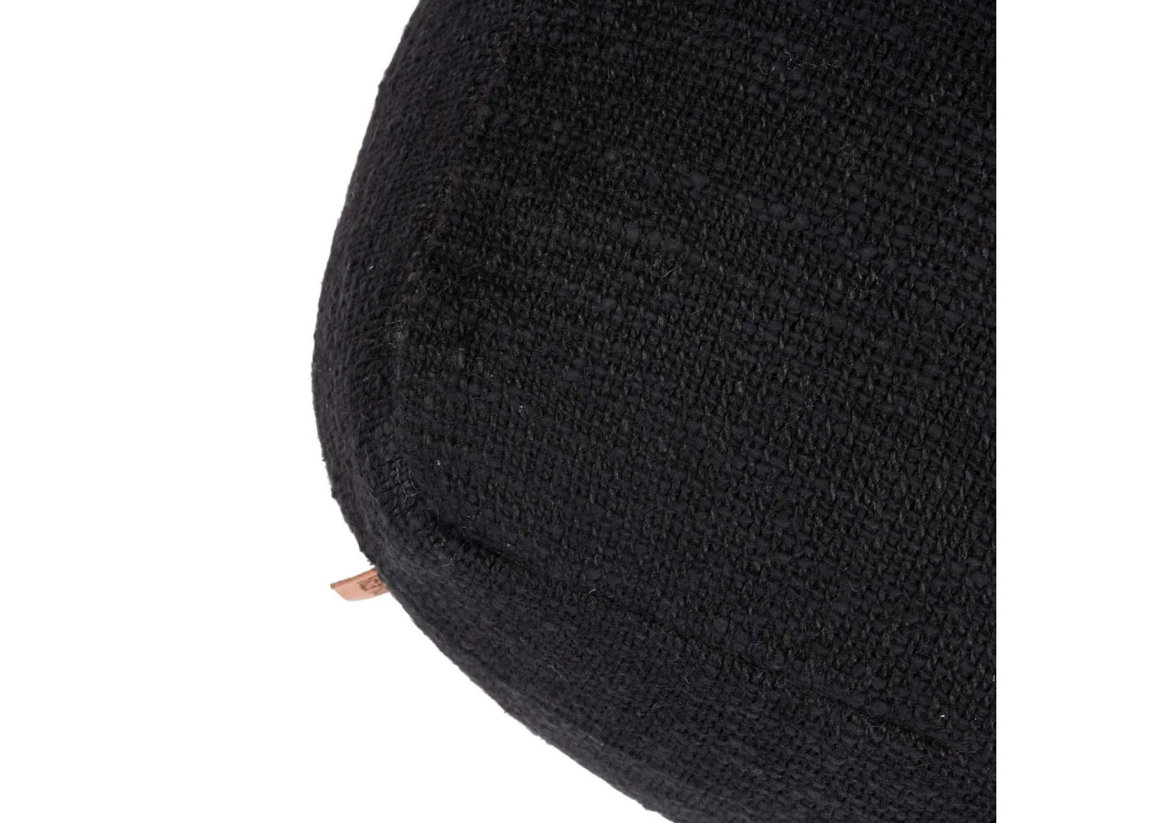 Pouf Confortable - Design compact en tissu noir - JADA002B - Bazar Bizar