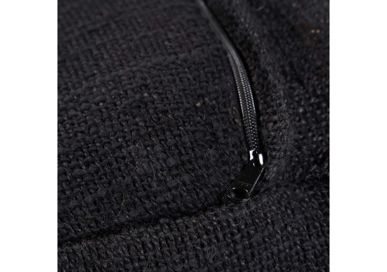 Pouf Confortable - Design compact en tissu noir - JADA002B - Bazar Bizar