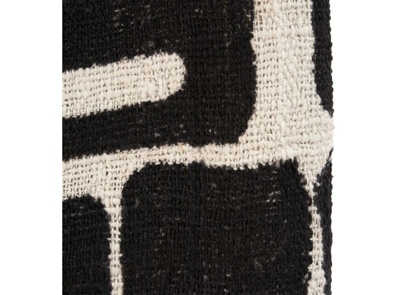 Plaid Aztec - Design noir naturel audacieux - BARI015NB - Bazar Bizar