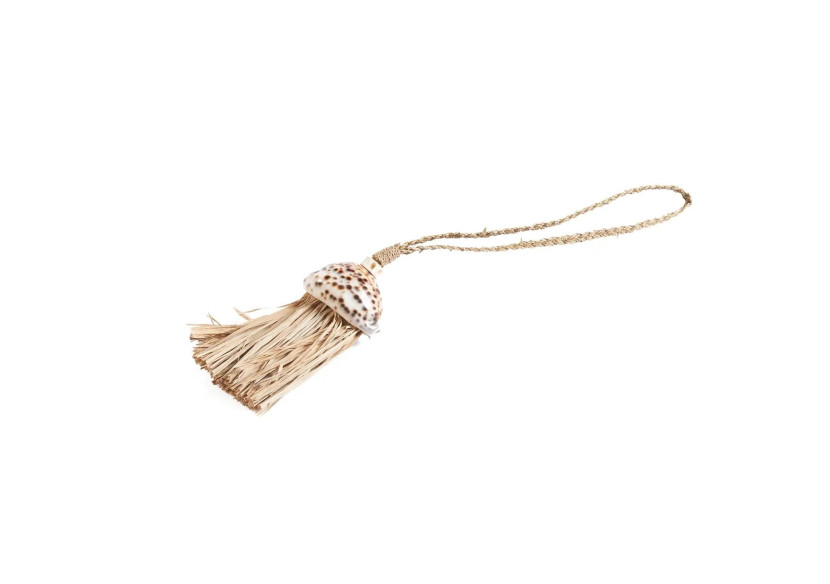 Tassel Raffia Lupina - Élégance naturelle en coquillage - BALE093N - Bazar Bizar