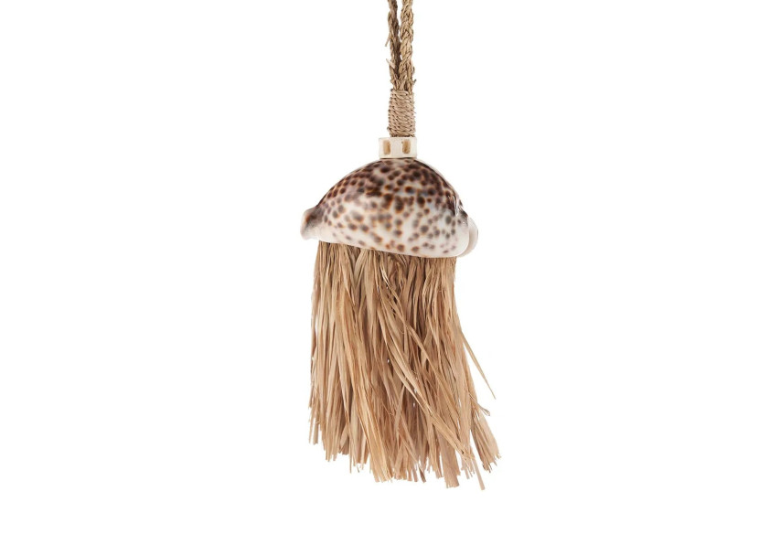 Tassel Raffia Lupina - Élégance naturelle en coquillage - BALE093N - Bazar Bizar