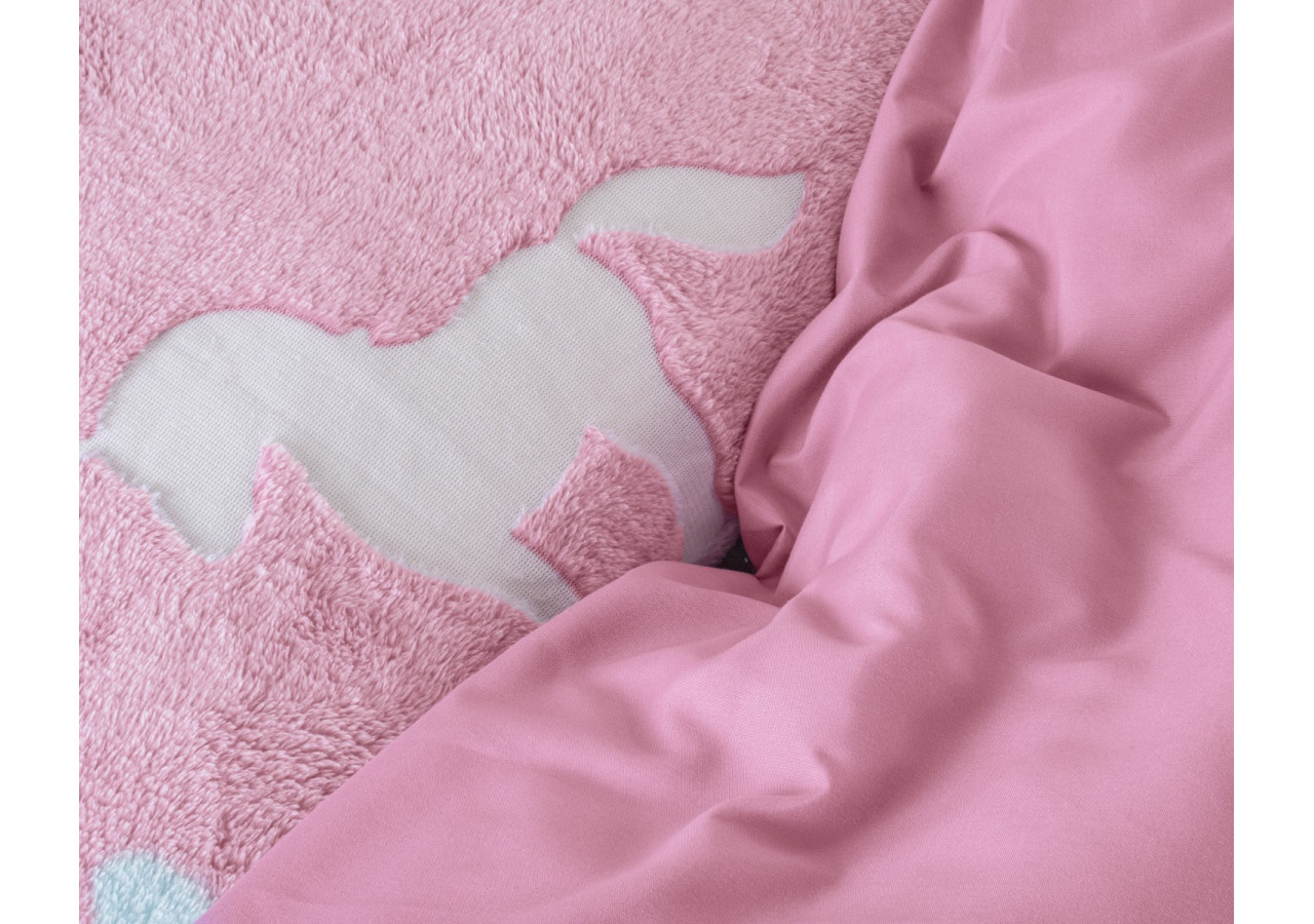 Housse de couette licorne phosphorescente Rose 135 x 200 - 17015864 - Sleeptime