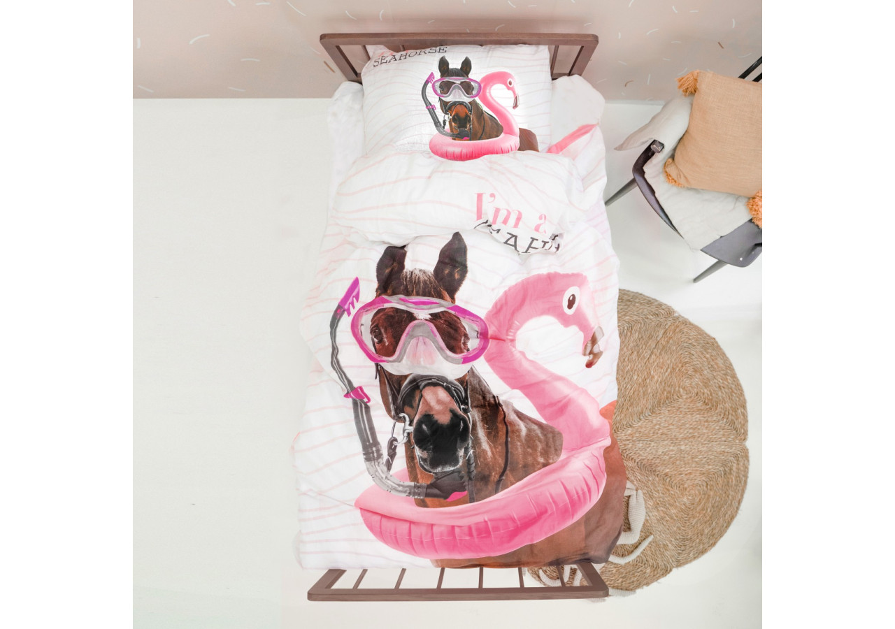 Housse de couette I'm a Seahorse - 100% coton 135 x 200 cm - 17015774 - Royal Textile