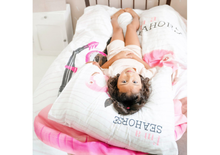 Housse de couette I'm a Seahorse - 100% coton 135 x 200 cm - 17015774 - Royal Textile 2