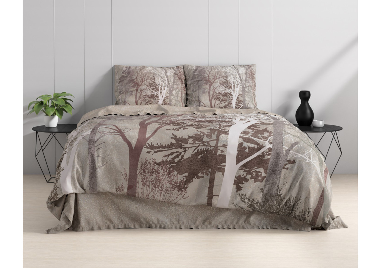 Housse de Couette Indre Taupe - 140 x 220 cm, Luxe Naturel - 17016097 - Dreamhouse