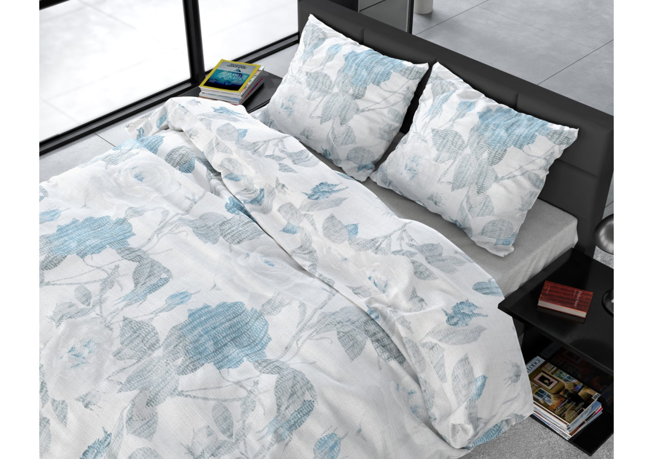 Housse de Couette Iven Bleu - 200 x 220 cm en Microfibres - 15023790 - Dreamhouse