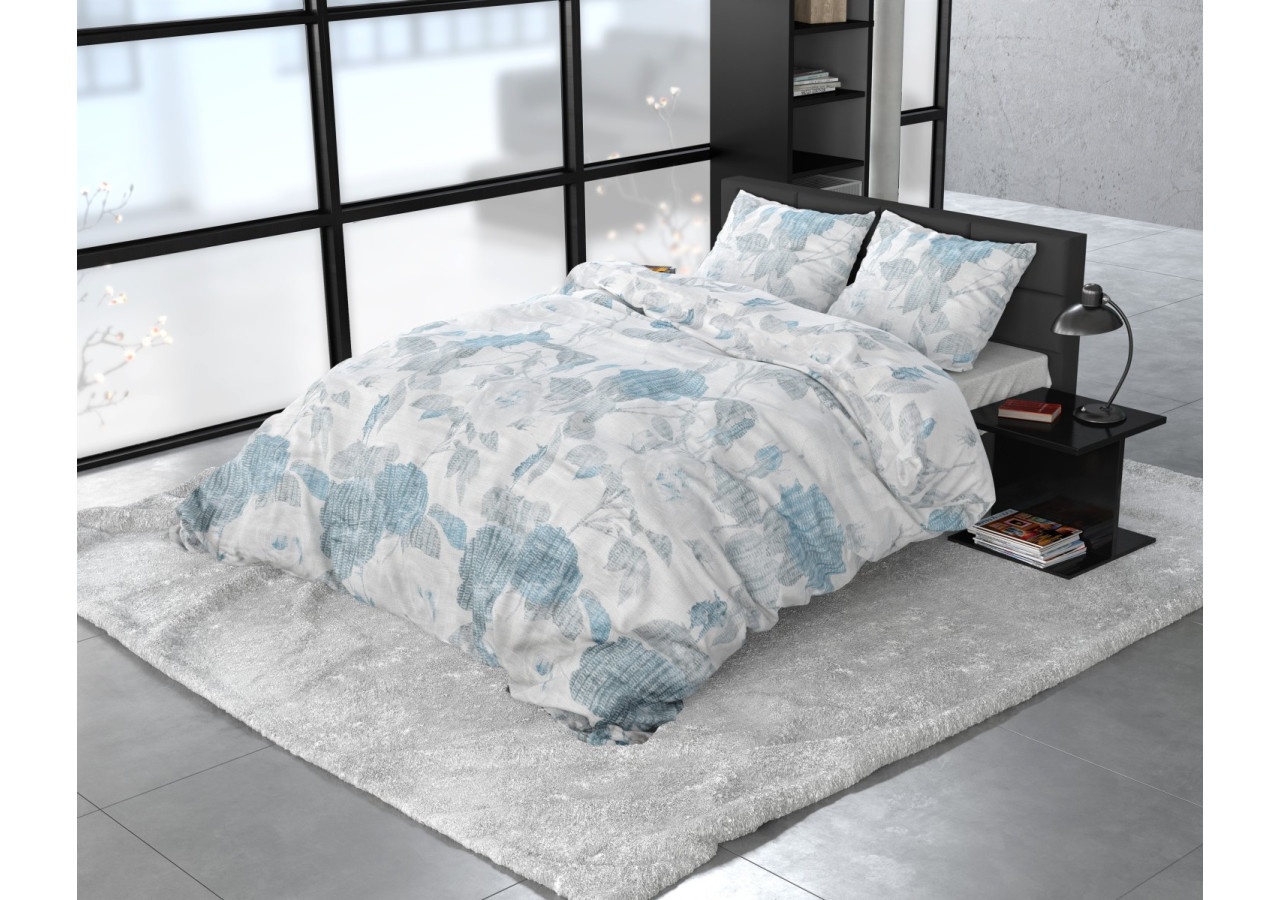 Housse de Couette Iven Bleu - 200 x 220 cm en Microfibres - 15023790 - Dreamhouse