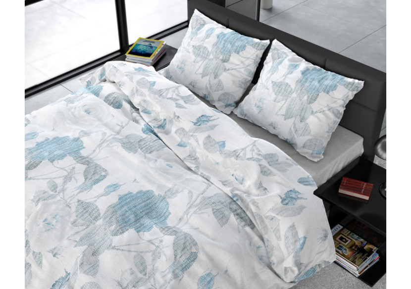 Housse de Couette Iven Bleu - 140 x 220 cm en Microfibres - 15023789 - Dreamhouse