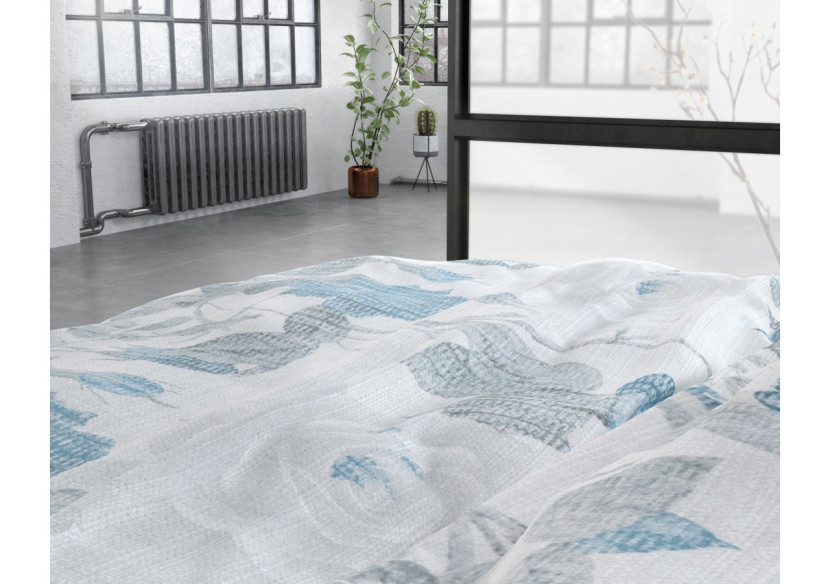 Housse de Couette Iven Bleu - 140 x 220 cm en Microfibres - 15023789 - Dreamhouse