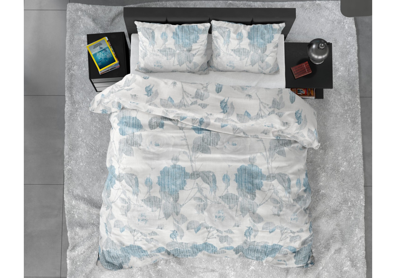 Housse de Couette Iven Bleu - 140 x 220 cm en Microfibres - 15023789 - Dreamhouse