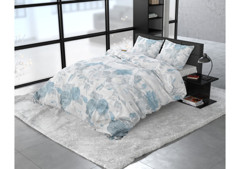 Housse de Couette Iven Bleu - 140 x 220 cm en Microfibres - 15023789 - Dreamhouse