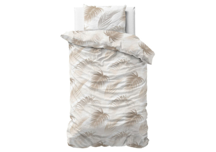 Housse de Couette Jayda Taupe - Coton et Polyester 140 x 220 cm - 15026624 - Sleeptime 2