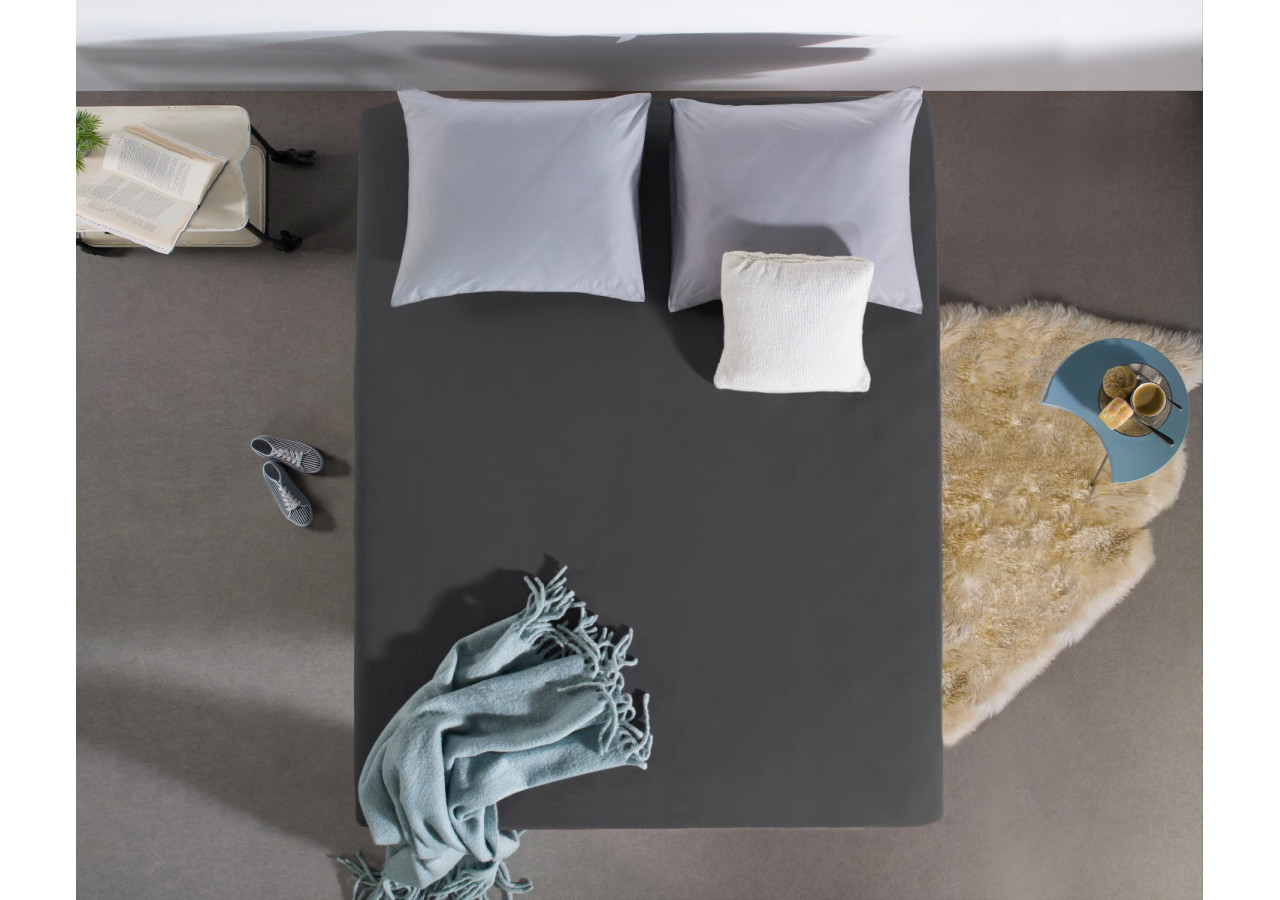 Housse de Matelas Jersey - Antracite 180 x 200/220 cm - 14016624 - Dreamhouse