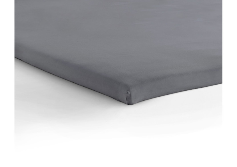 Housse de Matelas Jersey Grise - 160 x 200/220 cm en Coton Doux - 14016618 - Dreamhouse